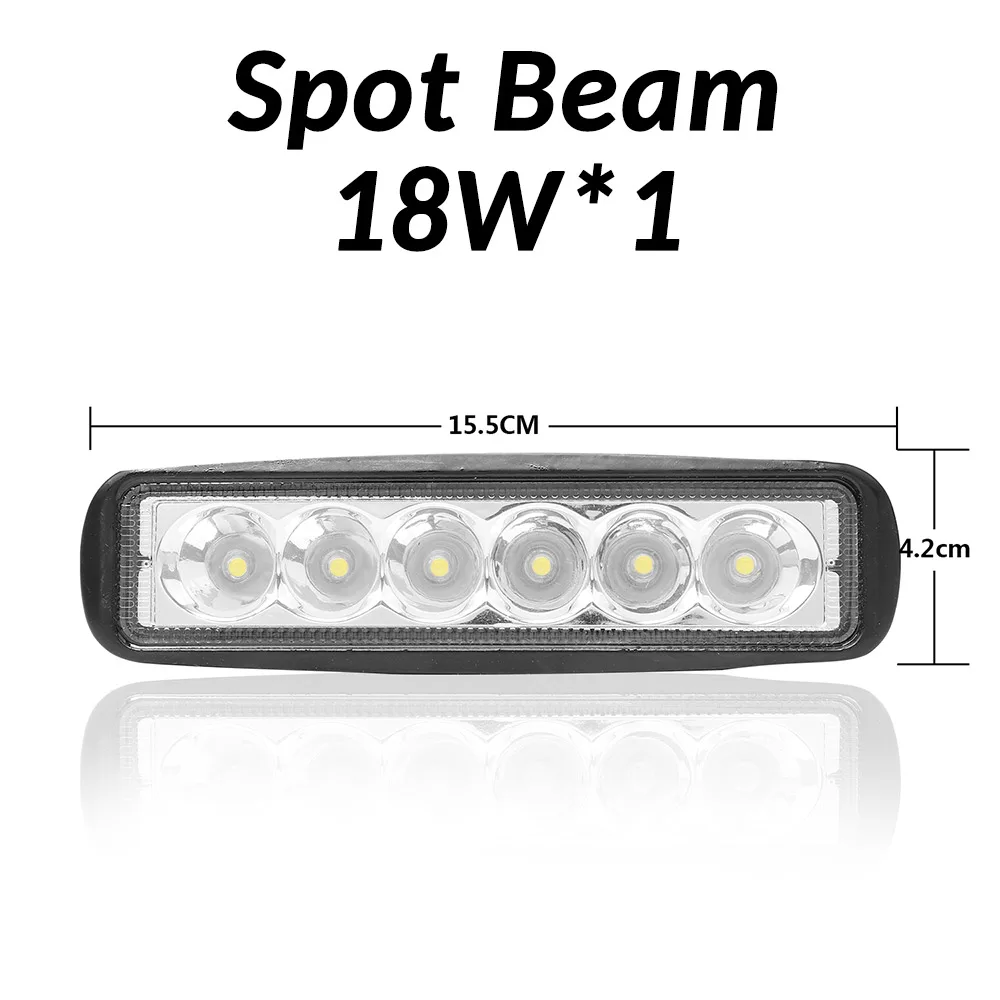 ASLENT 4 7 12 15 дюймов 18 Вт 60 Вт 72 Вт 120 Вт светодиодный рабочий светильник светодиодный светильник бар для мотоцикла Трактор Лодка внедорожный 4WD 4x4 грузовик внедорожник ATV - Цвет: Многоцветный