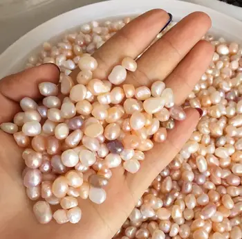 

7-9mm Natural Pearl Quartz Crystal Rough Polished Gravel Specimen 500g