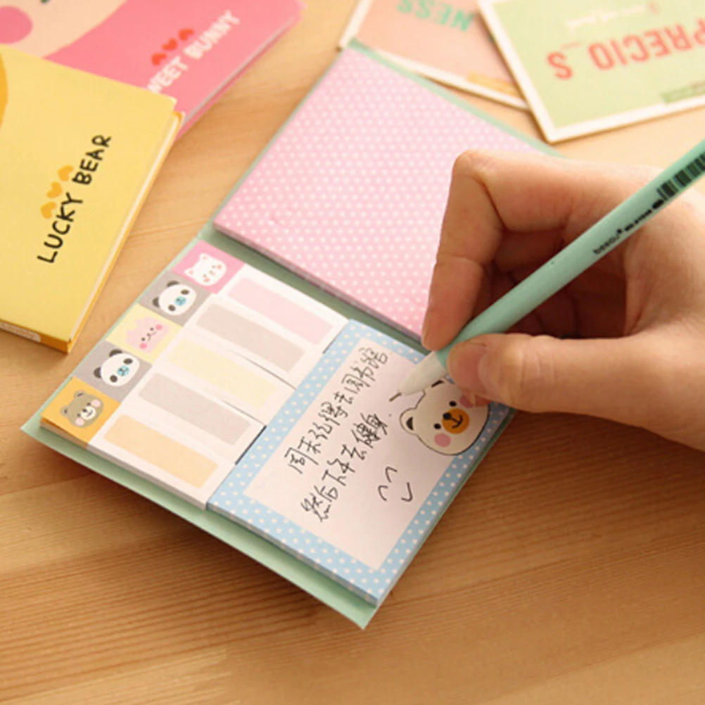 Cute Panda Paper Memo Pad Sticker Post Sticky Notes Notepad School Office Supplies Creative Stationery