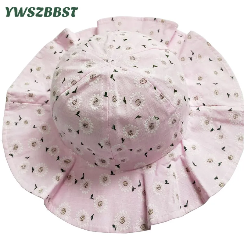 Plaid Bucket Hat Fashion Children Print Sun Cap Hip Hop Beach Lovely Girl Sun Hat