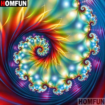 

HOMFUN Full Square/Round Drill 5D DIY Diamond Painting "Colorful pattern" 3D Diamond Embroidery Cross Stitch Home Decor A19242