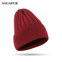 Зимняя шапка, женские шапочки, Мужская утолщенная вязаная шапка, женские одноцветные вязаные шапки, простые шапочки, теплые шапочки для мальчиков