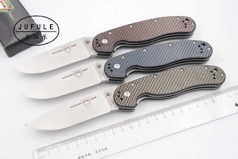 Us 2292 16 Offjufule Ontario Rat 1 Aus 8 Steel Blade Carbon Fiber Handle Folding Blade Tactical Survival Camping Outdoor Dinner Kitchen Knife In