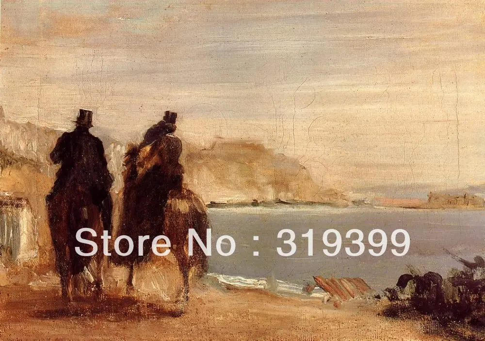 Картина маслом Размножение на льняном холсте Променад по морю от edgar degas