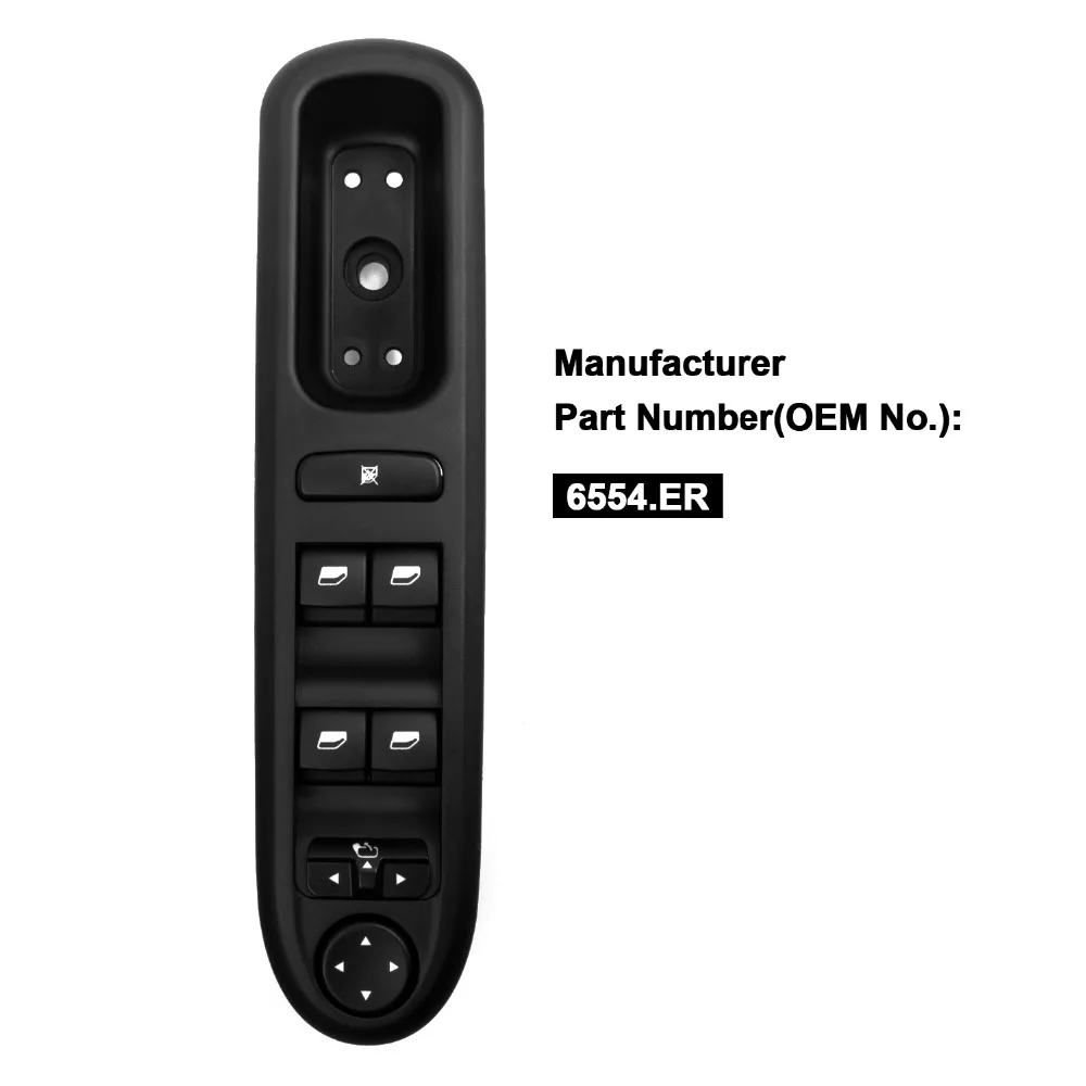 

96468704XT New Front Left Side Power Electric Window Lifter Switch Panel For Peugeot 407 SW 6554.ER 6554ER 6554 ER 2004-2010