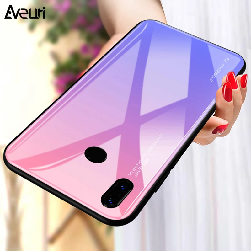

Luxury Tempered Glass Phone Case For Xiaomi Mi A1 A2 Lite Coque Gradient Back Cover Case For Xiaomi Mi 8 Pocophone F1 Case Funda