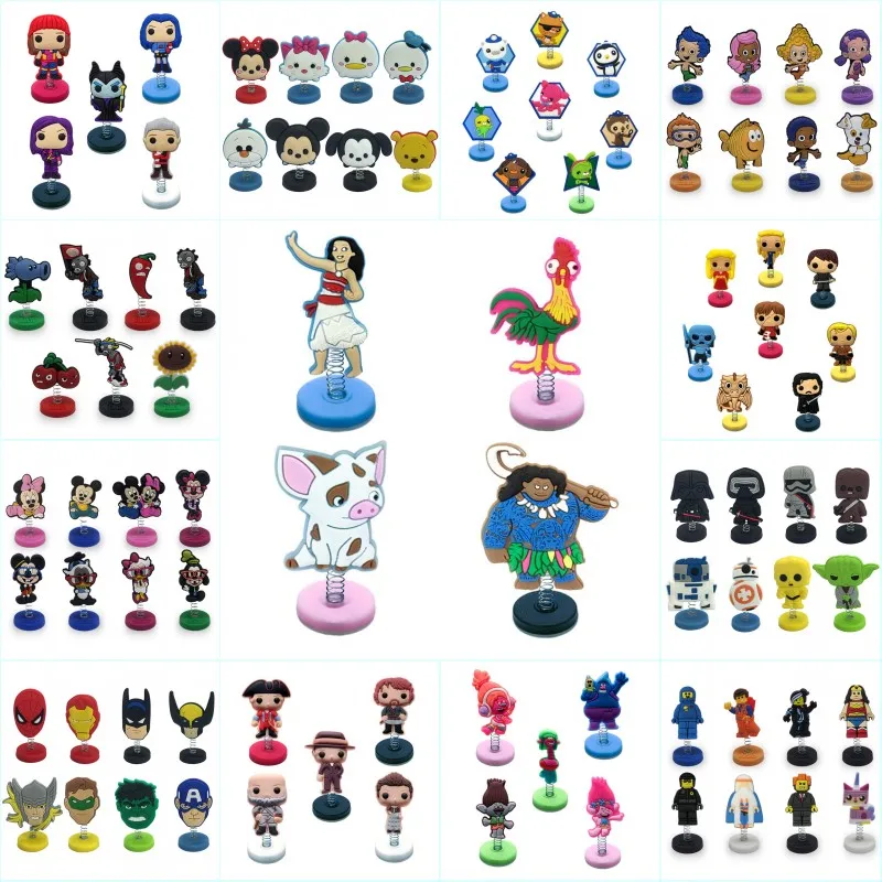 

4-10pcs/set Super Heroes Mickey Trolls Moana Cartoon Figures Mini PVC Standing Dolls Home/Party DIY Decor Kid Gift Party Favors