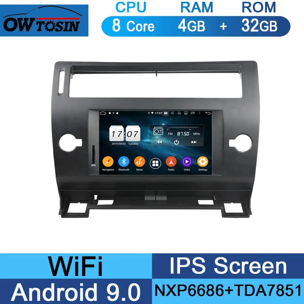 32G 7"IPS 8Core 4G+64G Android 9.0 Car DVD Player For Citroen C4 Quatre Triumph 2004 2005 2006 2007 2008 2009-2012 Radio Multimedia - Цвет: 32G