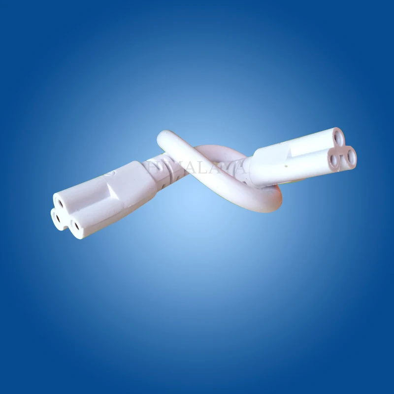 

Toika 100pcs/lot 1m 3Pin T5 T8 LED Tube Connector led Lamp 2 ends wire cable Extend Cable White Color customized by free DHL