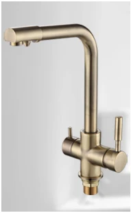 Frap Kitchen Faucets 360 Degree Rotation Black Square Water Filter Tap Water Faucet Solid Brass Kitchen Sink Water Mixer Y40102