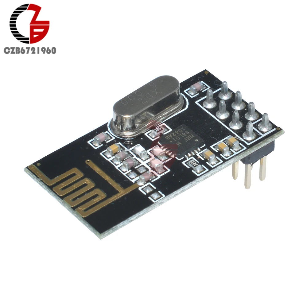 

2Pcs 125 Channels Mutipoint Microcontroller NRF24L01 + 2.4GHz Antenna Wireless Transceiver Module Built-in Voltage