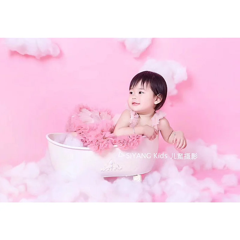 Newborn Photography Props Iron Shower Bathtub photo shooting bathtub prop creative lovely newborn baby and girl