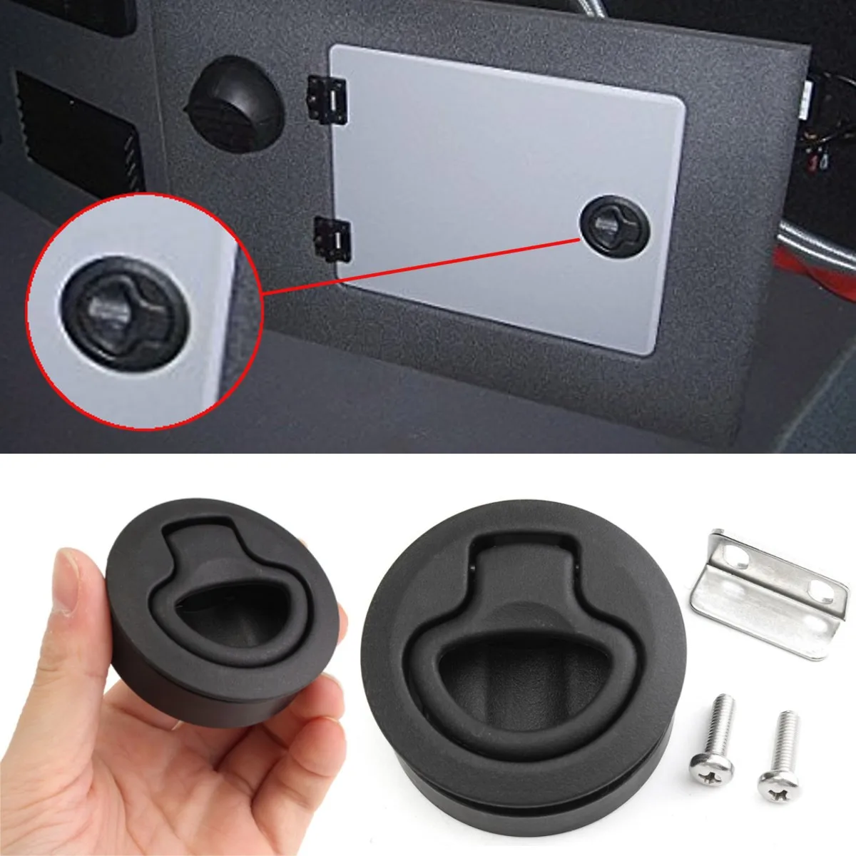 

Replacement for Southco M1-63 Locking lift handle Deck Hatch Flush pull Latch marine hardware yacht parts accessories Black