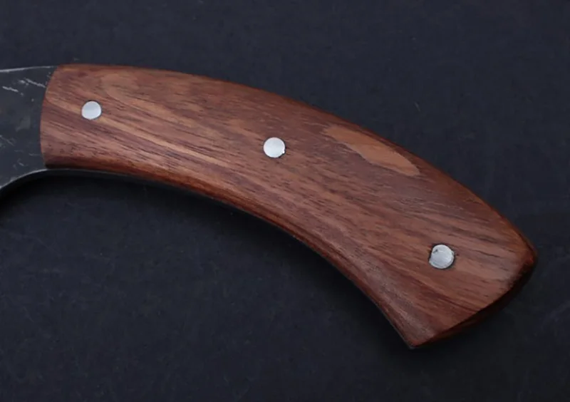 KKWOLF High carbon steel fixed knife Straight Handmade forged hunting knife 58HRC Wooden handle Camping Tactical Survival Knife