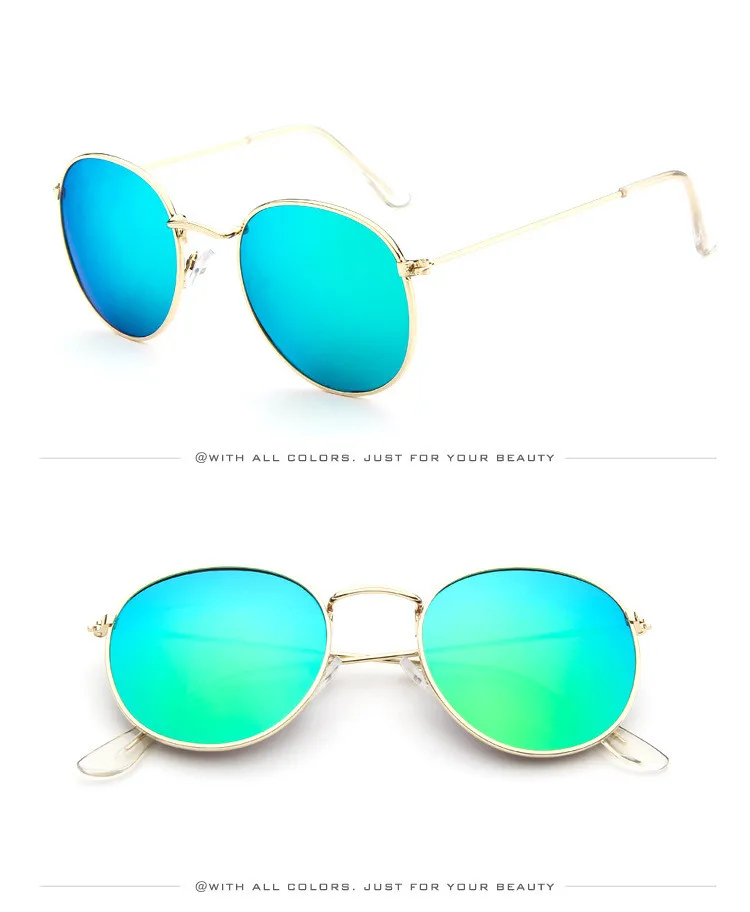 2020 Luxury vintage Mirror Brand Designer Sunglasses Women/Men Classic Round Outdoor Sun Glasses UV400 Oculos De Sol Gafas