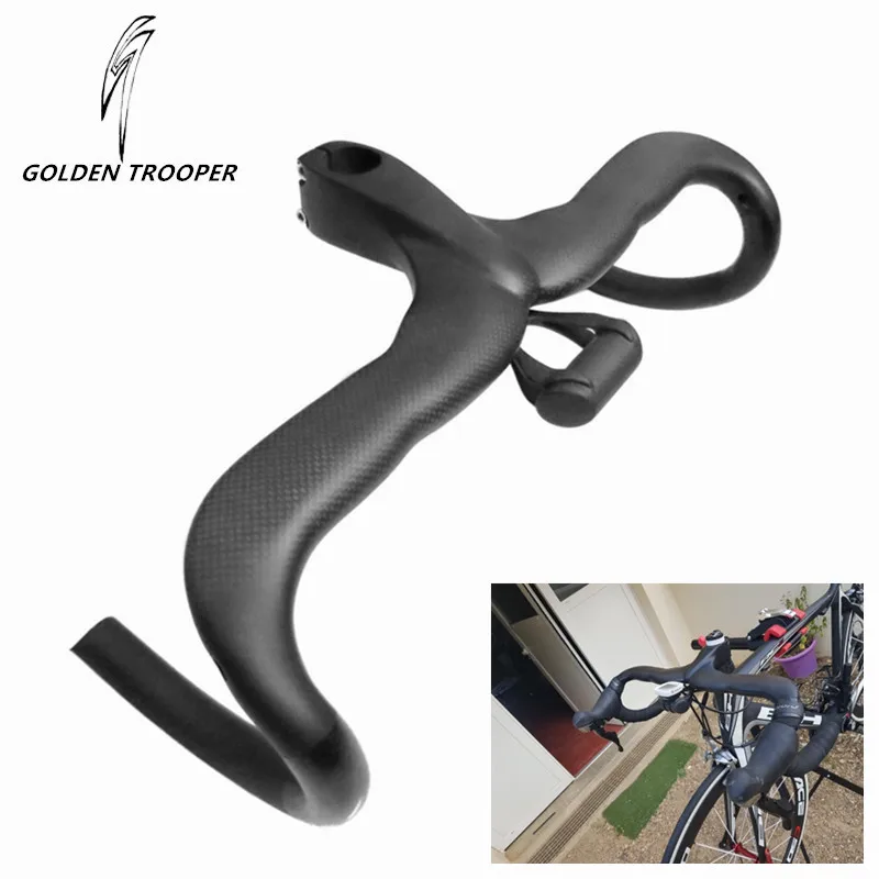 GT Integrated Handlebars Carbon Fiber 28.6mm Inner Brake Road Bike 3K
