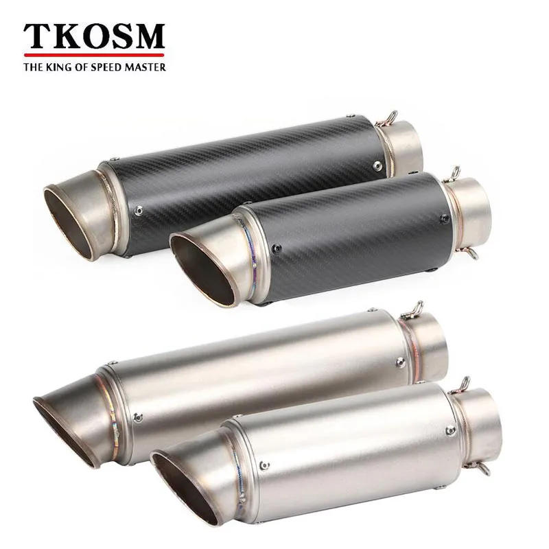 TKOSM Racing 60mm Motorcycle Exhaust Pipe Scooter Modified with Sticker Exhaust Muffler Pipe For KAWASAKI ZX6RZ800 For Yamaha TKOSM Racing 60mm Motorcycle Exhaust Pipe Scooter Modified with Sticker Exhaust Muffler Pipe For KAWASAKI ZX6RZ800 For Yamaha