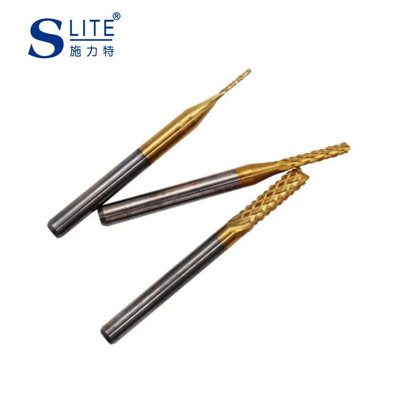 Slite Tungsten Steel Coated PCB Milling Cutter Circuit Board Circuit Board Carving Knife Gong Knife Corn Milling Cutter tools