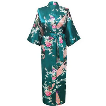 

New Wedding Bride Bridesmaid Robe Satin Rayon Bathrobe Nightgown For Women Kimono Sleepwear Flower Plus Size S-Xxxl S02D