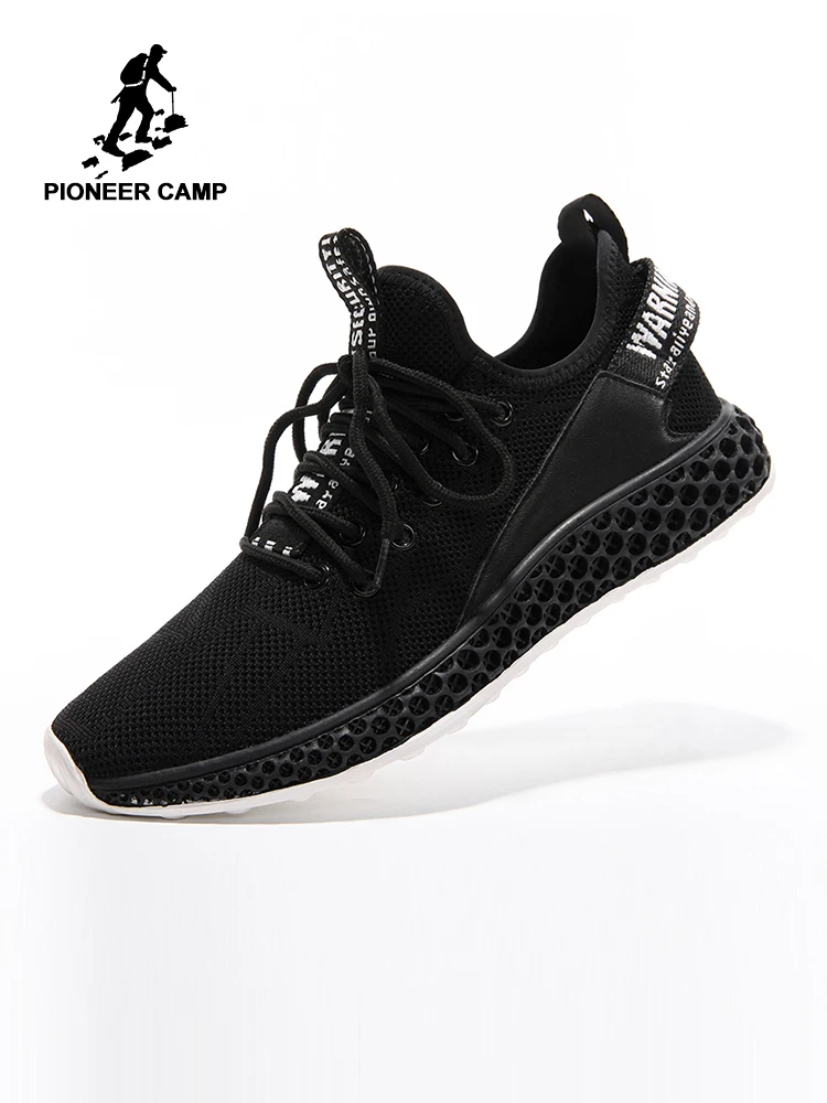 

Pioneer Camp Casual Men Shoes 2019 New Autumn Black High Quality Non-slip Mesh Breathable Male Sneakers HFY908014