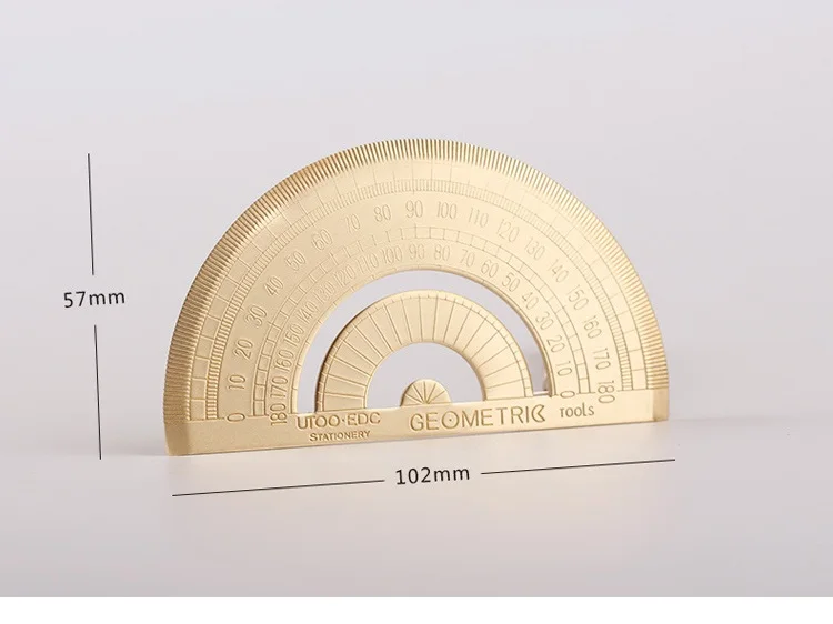 Латунная Закладка трафареты для рисования треугольная линейка транспортир DIY декоративные граффити линейка с трафаретами для путешествий; Тетрадь Dokibook - Цвет: 1