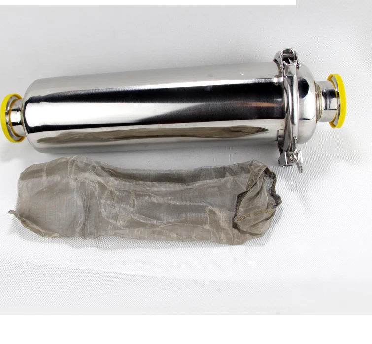 Long 375mm Tri Clamp Inline Strainer with 63mm Body 304 Stainless Steel