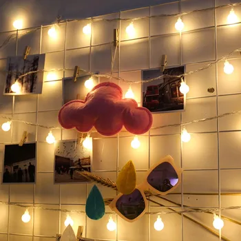 

50 LEDs Ball Fairy String Light With 5M Remote Controller Outdoor Light For Home Garden Wedding Decoration Christmas Night Light