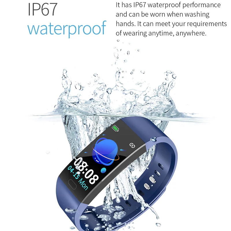  Smart Bracelet Blood Pressure Measurement Fitness Tracker Watch Waterproof Heart Rate Monitor Smart - 4000034298185