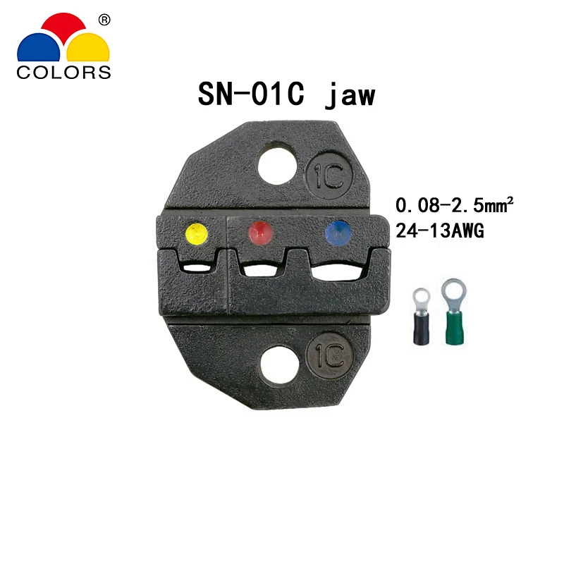 Цвета обжимные плоскогубцы челюсти(Челюсть ширина 6 мм/плоскогубцы 190 мм) для большинства типов изоляции SN-01C SN-02C SN-0725 SN-02WF2C