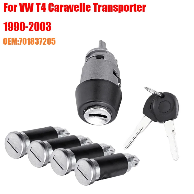 

For VW Caravelle T4 1990-2003 Transporter Ignition Switch and Door Lock Barrel Set & 2 Keys