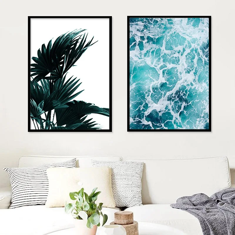 

Tree Seaside landscape quadro Canvas Painting Modern Minimalism For Living Room Home Decor No Frame