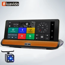 Bluavido 7 дюймов 4G ADAS Android Автомобильная приборная панель DVR GPS навигация FHD 1080P двойной объектив камера G сенсор Автомобильный видеорегистратор