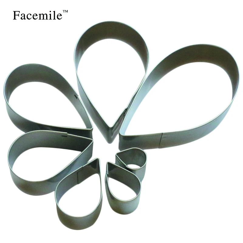 

Facemile 7PCS Kitchen Baking Mold Fondant Party Wedding Decor Water Droplet/Rose Petal Cookie Cake Biscuit Pastry Mould Cupcake