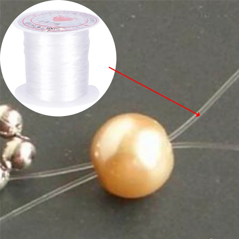 0 8 мм DIY Кристалл бисера стрейч шнур эластичная линия Прозрачный компонент