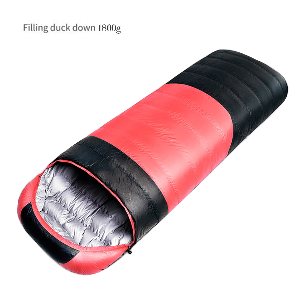 Bolsa de Dormir Pato para Baixo Outono e Inverno Preenchido com 1800g Grosso Ponto Manter Quente Envelope Macio Forro Branco Conforto 6 Esporte e Lazer