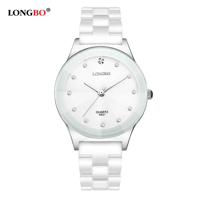 Женские часы от роскошного бренда LONGBO, новые модные керамические часы для влюбленных, водонепроницаемые кварцевые наручные часы 3ATM, relogio feminino 8631 - Цвет: Model 1