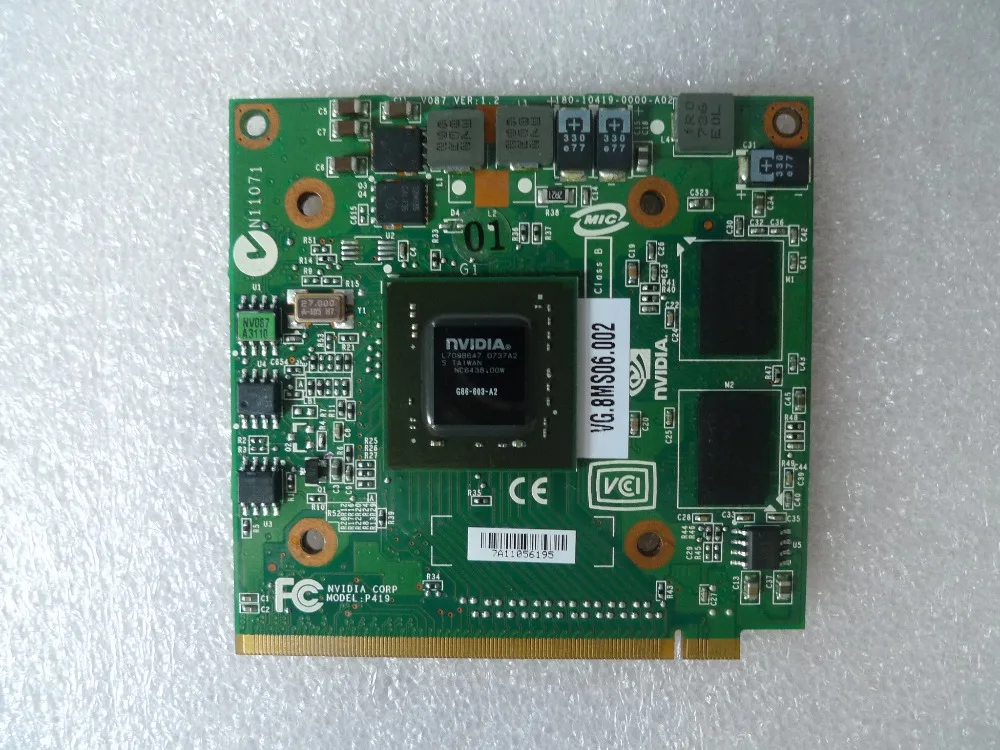 Для nVidia Fo GeForce 8400M G MXM IDDR2 128 Мб видеокарта для ноутбука Acer Aspire 5920G 5520 5520G 4520 7520G 7520 7720 |