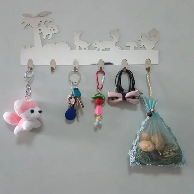 1 Set 6PC Hook Wall Stickers Decorative Home Furnishing Modern Hooks Wall hooks decorative wall