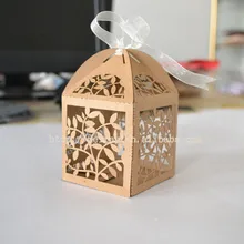 Лазерная резка бумага для творчества коробка со свободными лентами для вашей свадьбы