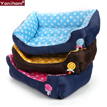

Dog House Beds Mats Sofa Soft Candy Colors Washable Dog Beds for Pets Small Puppy Chihuahua Dog Houses for Small Medium Dogs Mat