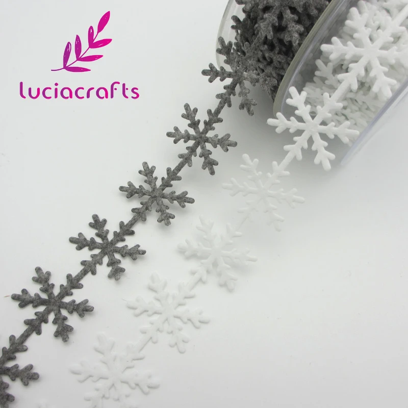 

1roll/lot(5meters/roll) 1''25mm width Christmas snowflake Trim ribbon Tree Decoration Q0602