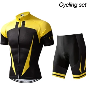Uhtxhu Мужская велосипедная одежда для велоспорта Одежда дышащая анти-УФ велосипедная одежда для велосипеда из Джерси Наборы - Цвет: Cycling Set