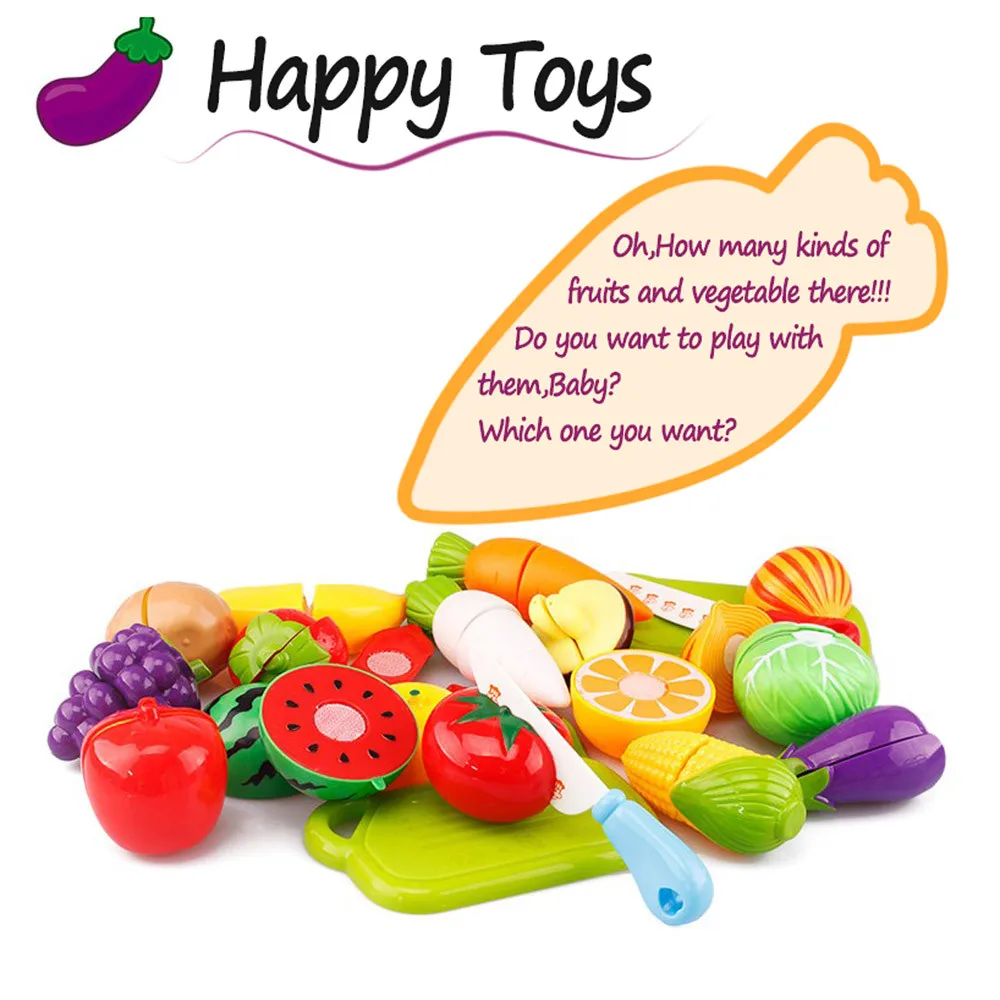 HINST 20 шт. резка фруктов овощей ролевые игры Детский обучающий игрушка Apr 1