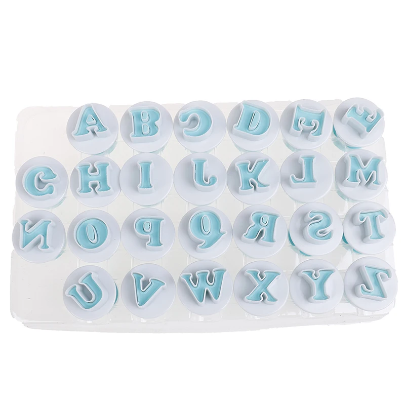 10/26 шт. прописных букв Fondant (сахарная) резак для выпечки кекса украшения торта