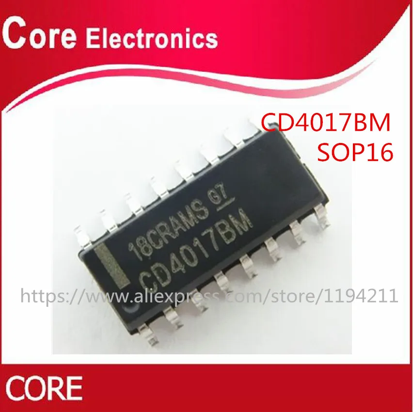 500 шт. CD4017BM SOP16 CD4017 SOP CD4017BM96 SMD новый | Электронные компоненты и принадлежности