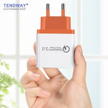 Tendway Qc 3,0 Быстрая зарядка 3,0 быстрое настенное зарядное устройство Usb Мульти Usb зарядное устройство для мобильного телефона 3 порта ЕС США портативное быстрое зарядное устройство