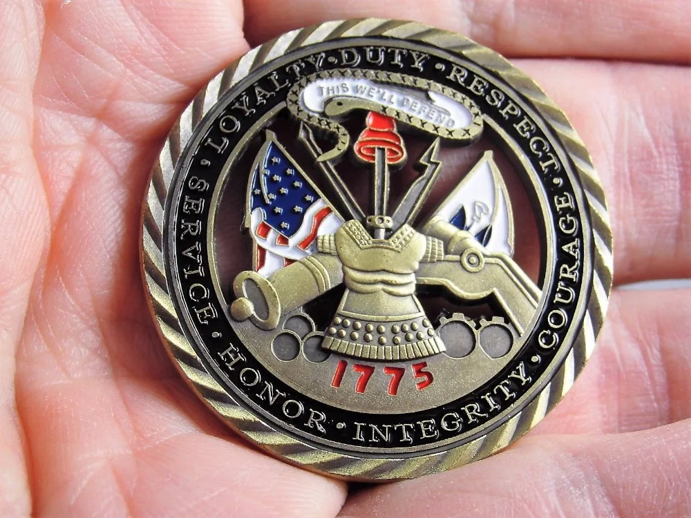 US Army Core Values Collectible Army Challenge Coin Army Strong 1775 