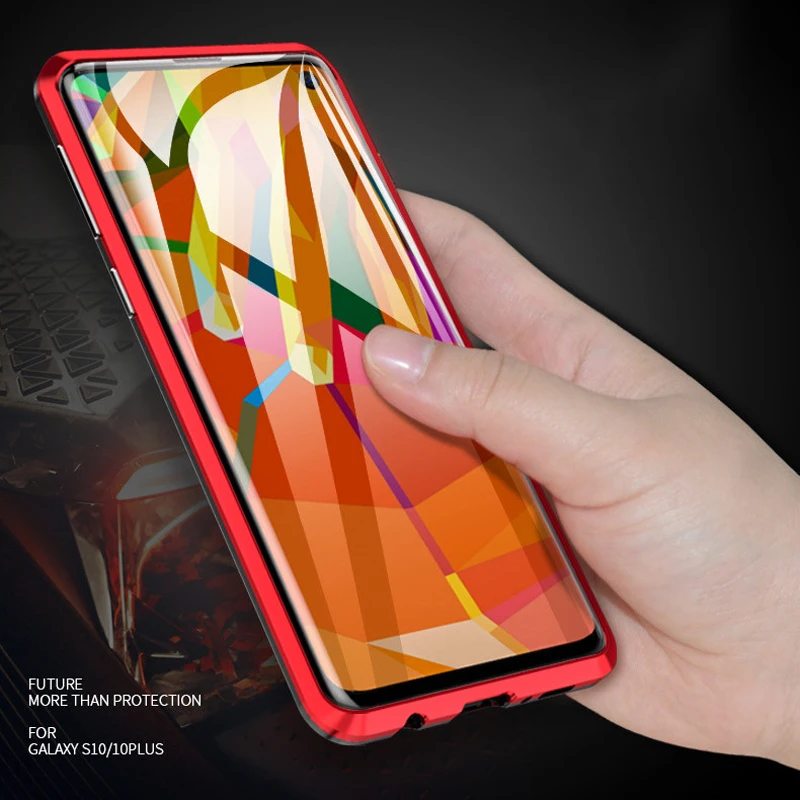 Магнитный чехол с полным покрытием 360 градусов для Samsung Galaxy S10 S10e Plus S9 Note 8 9