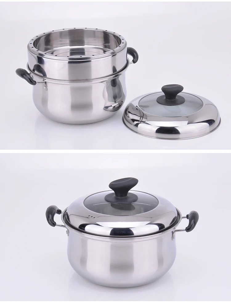 stainless steel function kitchen dining pot soup double boilers steamer