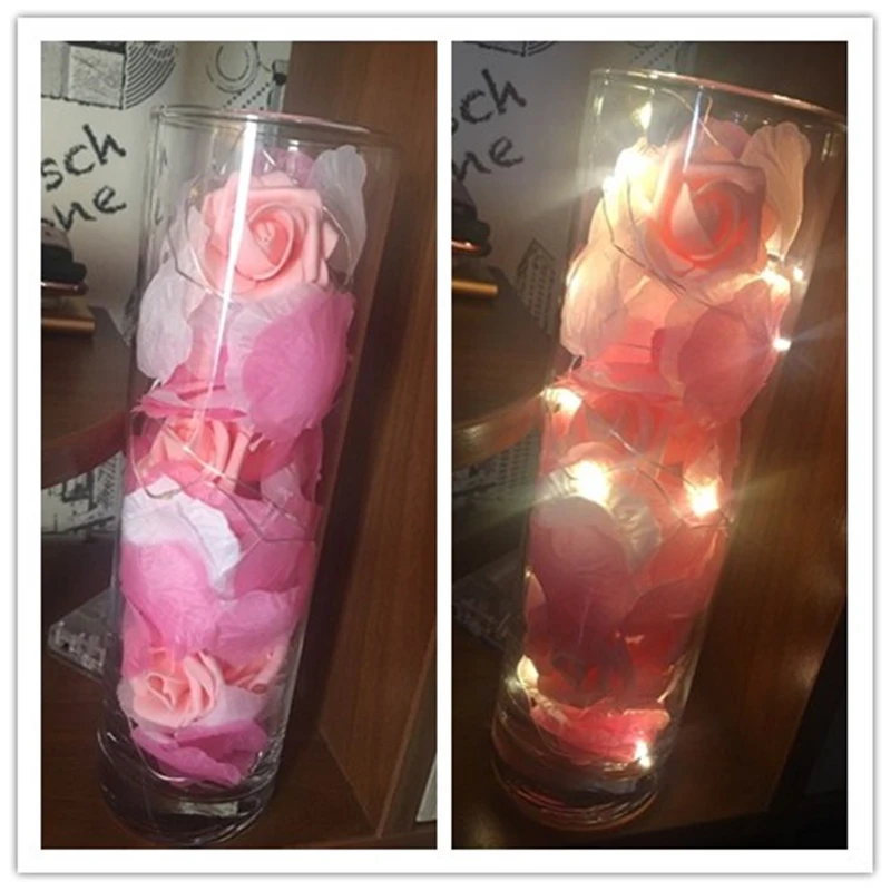 Cheap 20pcs Multicolor Foam Rose Flower Head Artificial Rose Bouquet Handmade Wedding Home Decoration Festive Party scrapbook